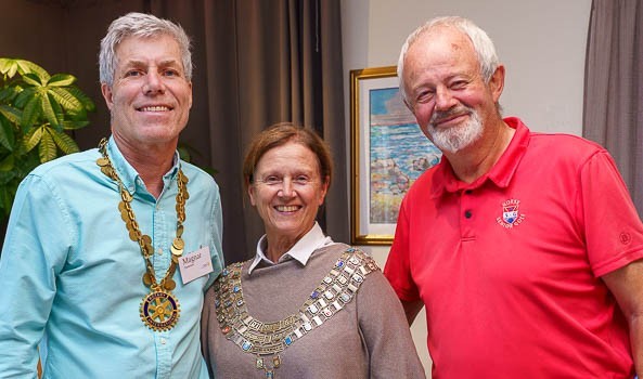 Rotary-ledere: Magnar Danilelsen, Torhild Hallre og Erik Brynildsen