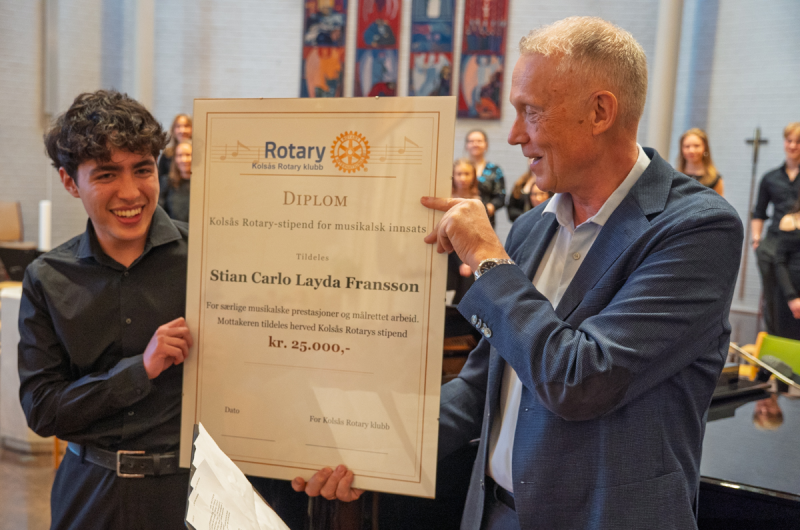 Rud-elev fra Rykkinn mottar Kolsås Rotaryklubbs kulturstipend for 2026