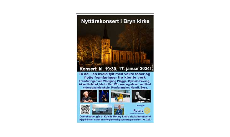 Nyttårskonsert 17. januar i Bryn kirke